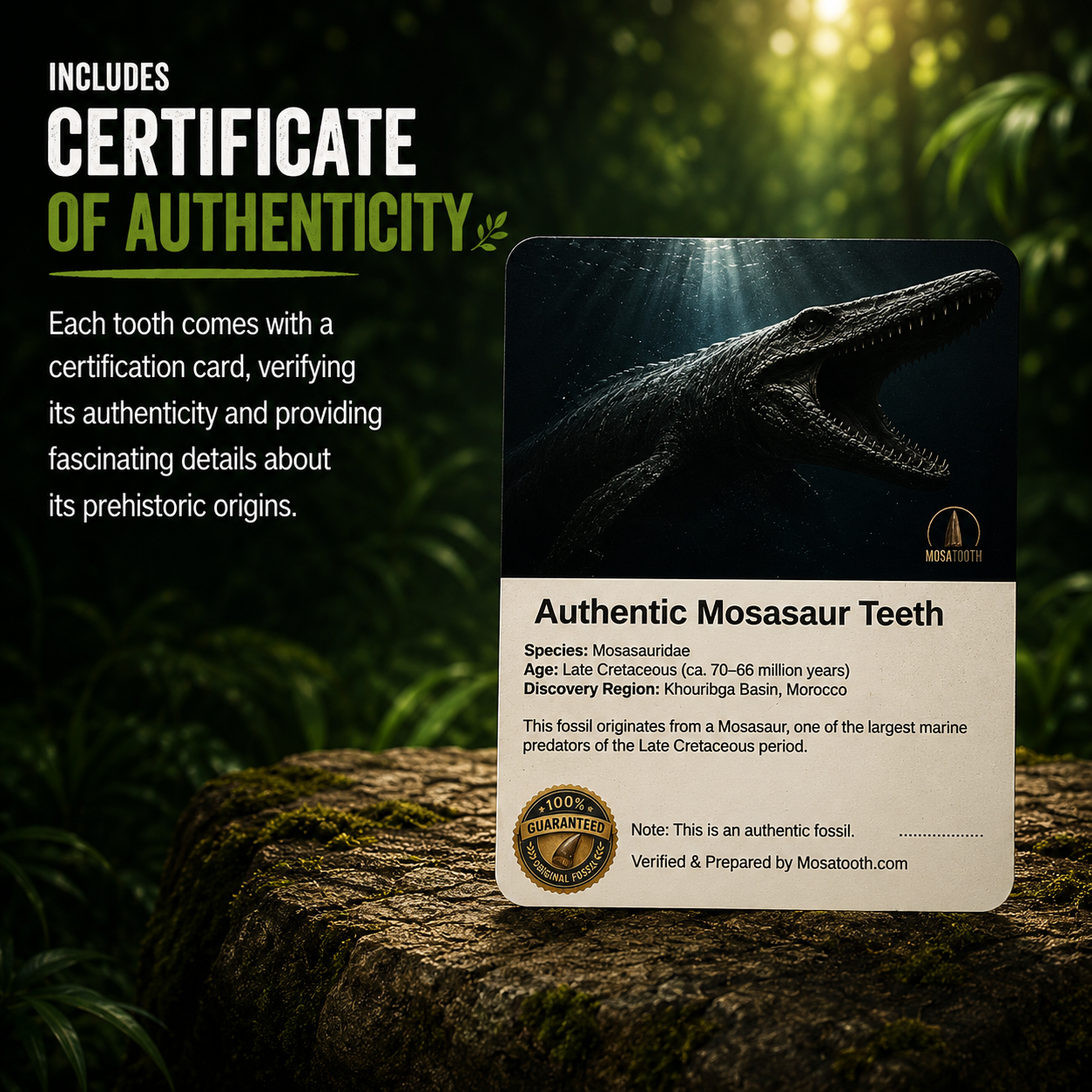 Certificate of Authenticity from Mosatooth