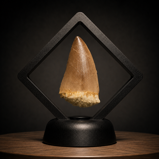 Authentic Mosasaurus Tooth in Display - 6/7CM