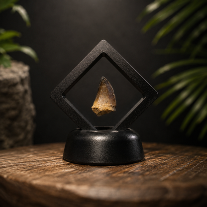 Mosasaurus Tooth in luxury display frame 3-4cm